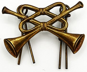 Brass Bugle Insignia Cap Badge