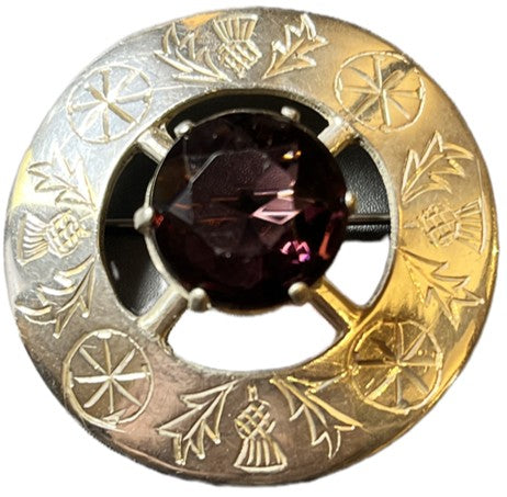 Brooch - Sterling Silver with Amethyst Robert Allison 1955