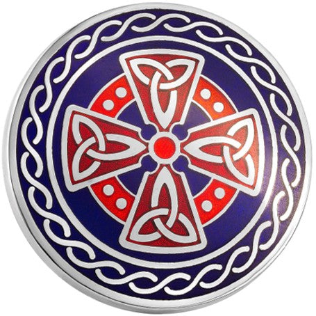 Brooch - Book of Kells Celtic Cross Round