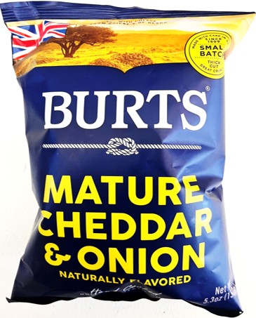 Burts Mature Cheddar & Onion Crisps Sharing Bag 150g