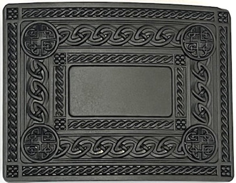 Kilt Buckle - Celtic Black Matte