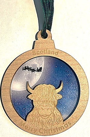 Christmas Ornaments - Scottish Wooden - Various Designs