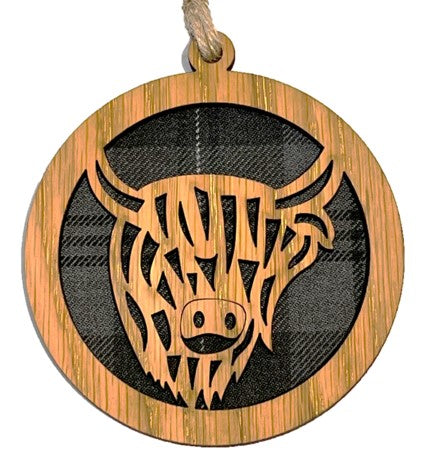 Christmas Highland Cow Ornament