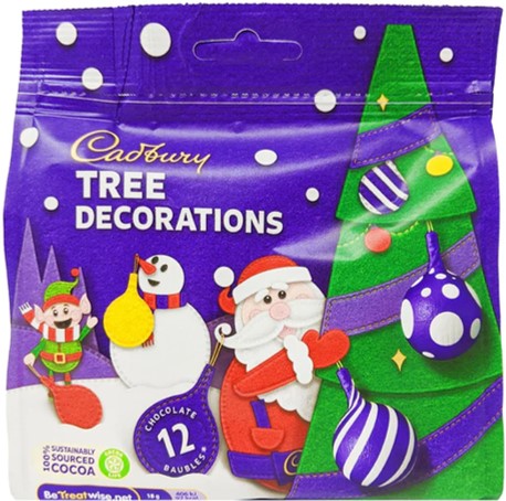 Chocolate - Cadbury Tree Decorations 12 Pack