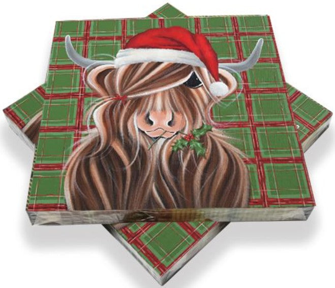 Serviettes - Luncheon - Christmas McMoo