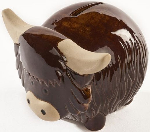 Money Bank - Highland Cow