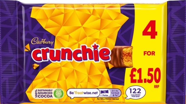 Chocolate - Cadbury Crunchie 4 Pack