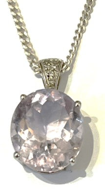 Pendant - Sterling Silver and Rose de France Amethyst
