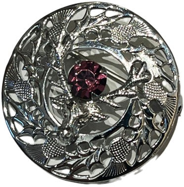 Brooch - Vintage Mizpah Stag & Faux Cairngorm