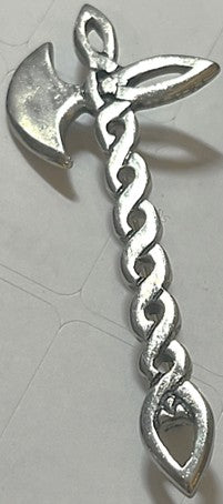 Kilt Pin - Battle Axe with Celtic Spiral