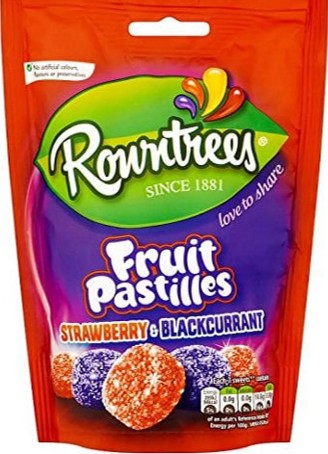 Rowntree's Fruit Pastilles Strawberry & Blackcurrant