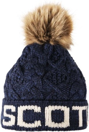 Toque - Aran Diamond Knit Cable Scotland - Navy
