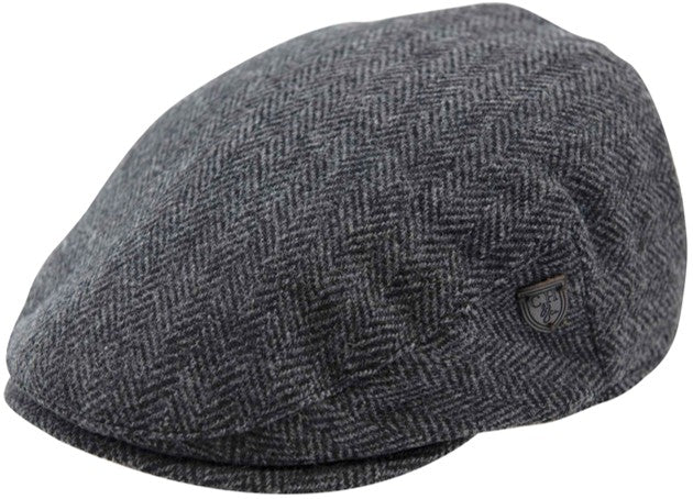 Flat Cap - Carlyle Heath Grey Herringbone