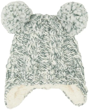 Toque - Kids Aran Grey & Cream