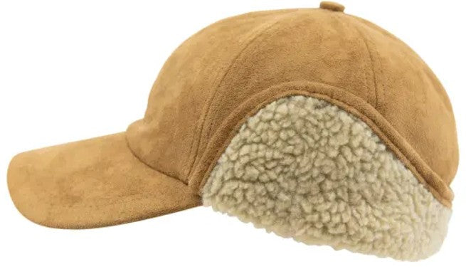 Trapper Ball Cap - Faux Suede
