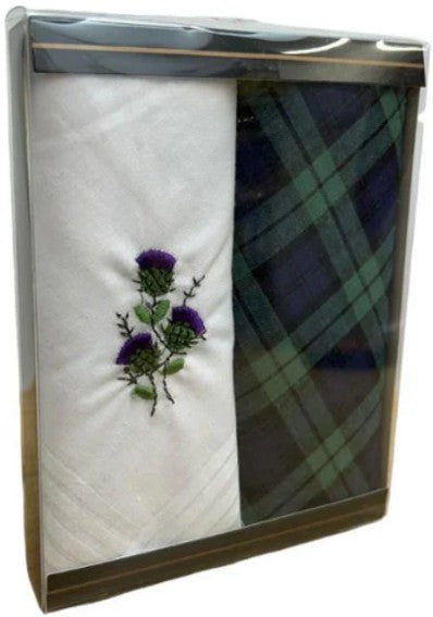 Handkerchiefs - Ladies Tartan & Thistle