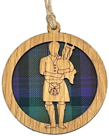 Christmas Ornament - Piper - Various Tartans