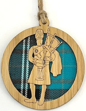 Christmas Ornament - Piper - Various Tartans