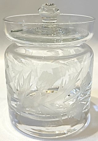 Jam/Preserve Jar - Thistle Motif - Crystal