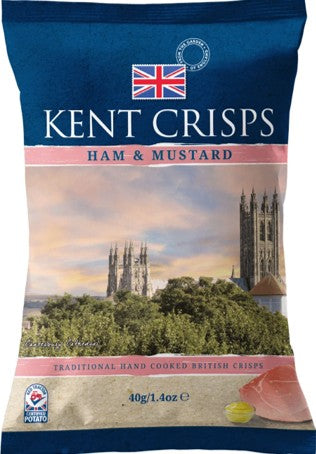 Kent Crisps Ham and Mustard Handcooked Crisps, 40g