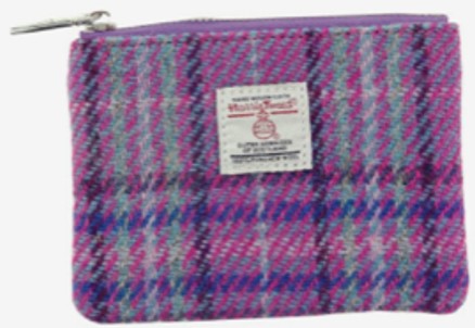 Harris Tweed Zip Coin Purse - Eriskay - Various Colours