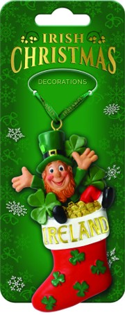 Leprechaun in Stocking Ornament