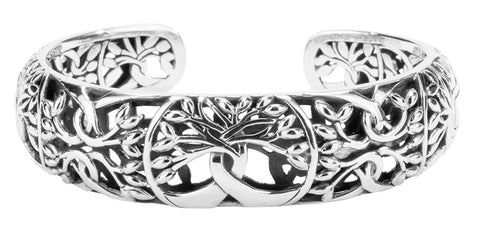 Tree of Life Hinged Bangle - Large