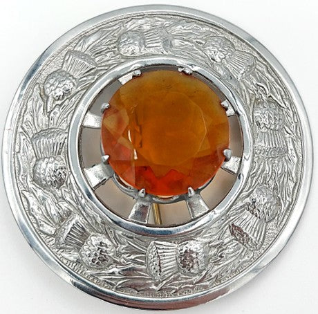 Man's Plaid Brooch - Topaz