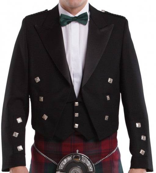 Prince Charlie Barathea Jacket & 3-Button Vest - Various Colours