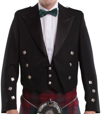 Prince Charlie Barathea Jacket & 3-Button Vest - Various Colours