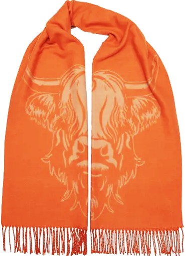Scarf - Super Soft Apricot Peach Highland Cow