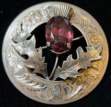 Brooch - Sterling Silver with Amethyst 1953