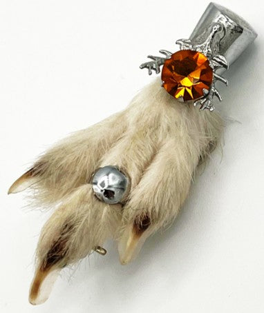 Brooch - Grouse Claw with Faux Topaz Stone
