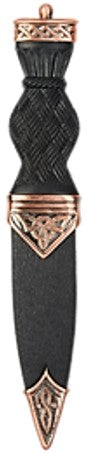 Matt Copper Finish Sgian Dubh - Pin Ball Top