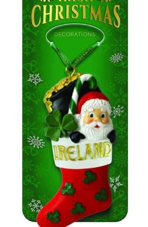 Santa in Stocking Ornament