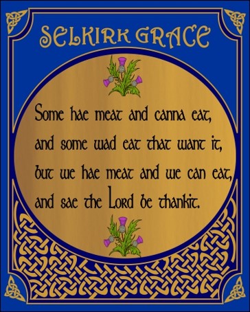 Plaque - Rectangle - Selkirk Grace