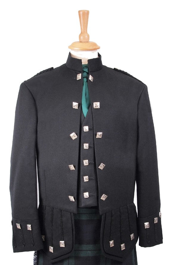 Sheriffmuir Doublet Barathea Jacket & 5-Button Vest - Various Colours