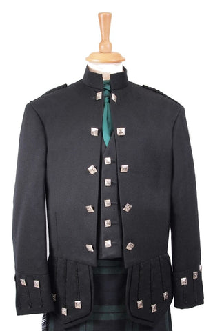 Sheriffmuir Doublet Barathea Jacket & 5-Button Vest - Various Colours