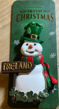 Irish Snowman Ornament
