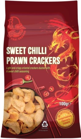 Thai Dragon Sweet Chilli Prawn Crackers - Past Best Before