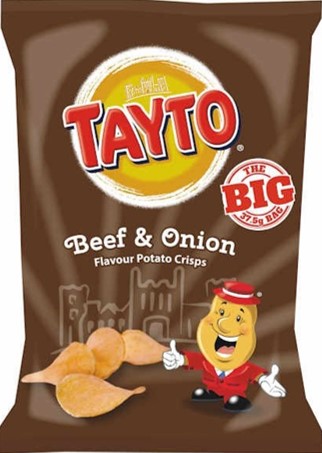 Tayto Beef & Onion Crisps - PAST BEST BEFORE