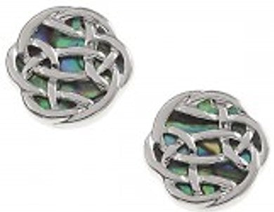 Earrings - Celtic Knot Paua Shell