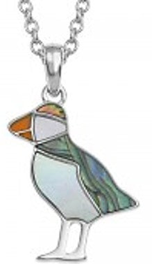 Pendant - Puffin Paua & Mother of Pearl