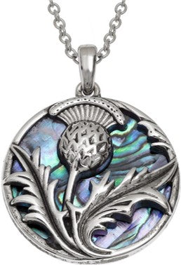 Pendant - Thistle Paua Shell - Various Colours