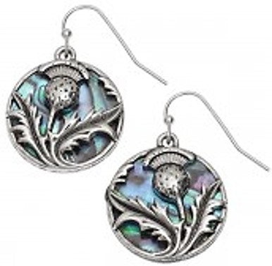 Earrings - Thistle Paua Shell - Various Colours