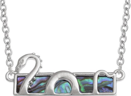 Pendant - Loch Ness Monster - Nessie paua Shell