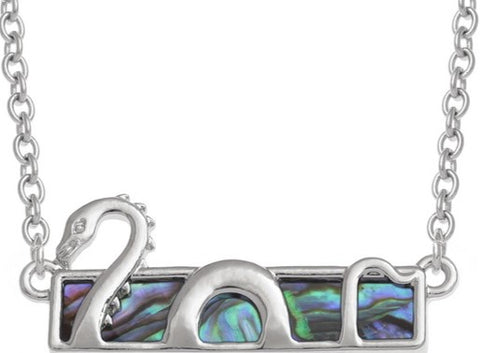 Pendant - Loch Ness Monster - Nessie paua Shell