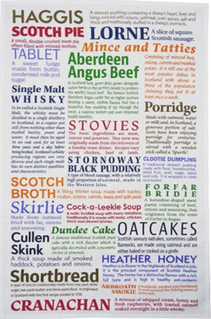 Tea Towel - Scottish Delicacies
