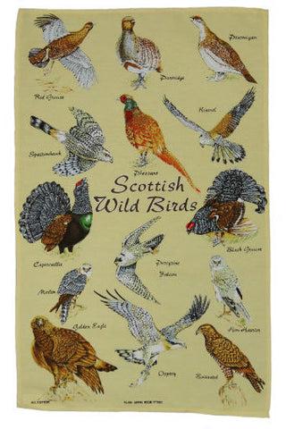 Tea Towel - Scottish Wild Birds