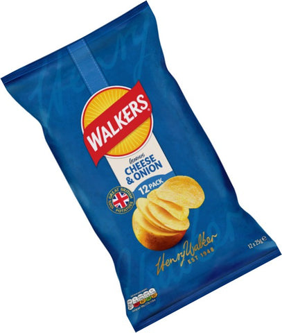 Walkers Cheese & Onion Crisps 12 Pack